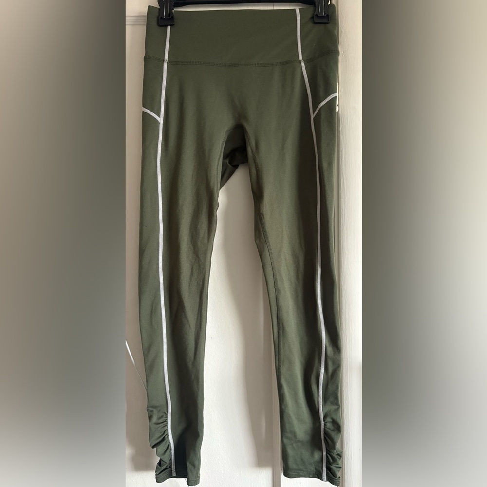 FP Movement by Free People Olive Leggings with White Accents